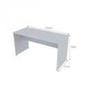 Ver imagem 3 de Escrivaninha Mesa Escritório 190cm com Nichos e 3 Prateleiras