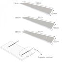 Ver imagem 6 de Escrivaninha Mesa Escritório com Nichos e 3 Prateleiras 190cm Cinza Cristal