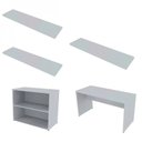 Ver imagem 2 de Escrivaninha Mesa Escritório 190cm com Nichos e 3 Prateleiras