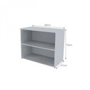 Ver imagem 4 de Escrivaninha Mesa Escritório 190cm com Nichos e 3 Prateleiras