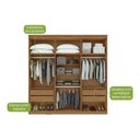 Ver imagem 2 de Guarda Roupa Casal 6 Portas e 4 Gavetas Alonzo New Branco - Lopas