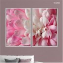 Ver imagem 2 de Kit 02 Quadros Decorativos - Flor Rosa e Branca Flnt056 - Tela Canvas - 40x60cm