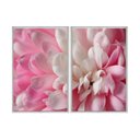 Ver imagem 1 de Kit 02 Quadros Decorativos - Flor Rosa e Branca Flnt056 - Tela Canvas - 40x60cm