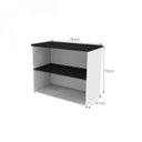 Ver imagem 4 de Escrivaninha Mesa Escritório com Nichos e 3 Prateleiras 190cm Branco e Preto