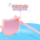 Ver imagem 5 de Oculos Sol Infantil Gatinho Rosa Protecao Uv Vintage + Case