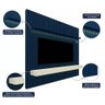 Painel Para Tvs de até 85 Polegadas Ripado Azul - 4
