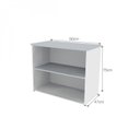 Ver imagem 3 de Escrivaninha Mesa Escritório com Nichos e 3 Prateleiras 190cm Branco e Cinza Cristal
