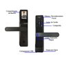 Fechadura Eletronica Digital Senha Biometria Reconhecimento Facial Cartao Acesso Chave App Wifi Bate - 5