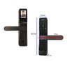 Fechadura Eletronica Digital Senha Biometria Reconhecimento Facial Cartao Acesso Chave App Wifi Bate - 4