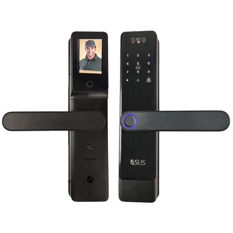 Fechadura Eletronica Digital Senha Biometria Reconhecimento Facial Cartao Acesso Chave App Wifi Bate