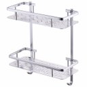 Ver imagem 5 de Suporte Aluminio Organizador Porta Shampoo Condicionador Sabonete Saboneteiro Prateleira Dupla Box B