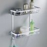 Suporte Aluminio Organizador Porta Shampoo Condicionador Sabonete Saboneteiro Prateleira Dupla Box B - 7