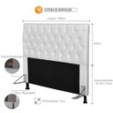 Ver imagem 2 de Cabeceira Casal Queen 160Cm Cristal Corino Branco Js Móveis