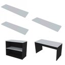 Ver imagem 2 de Escrivaninha Mesa Escritório 190cm com Nichos e 3 Prateleiras