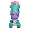 Patins Roller Quad Ajustável Com Kit de Proteção Capacete Infantil Violeta 34-37 Quatro Rodas - 5