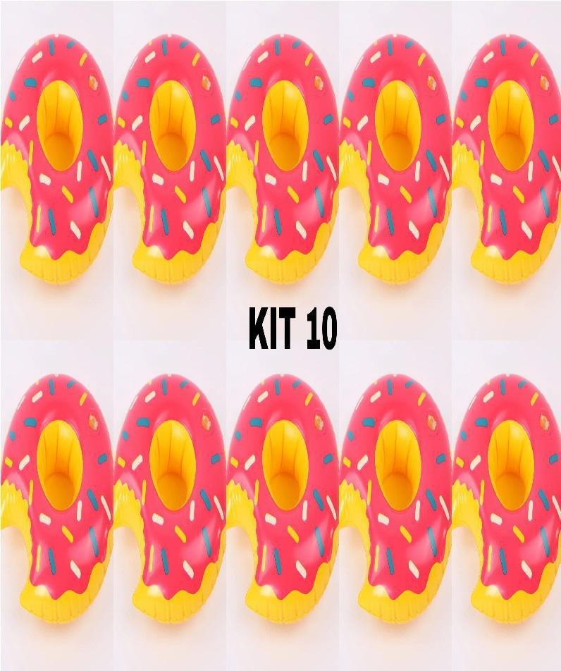 Boias Porta Copo Donuts Rosa Granulado - Kit 10 Unidades - 2