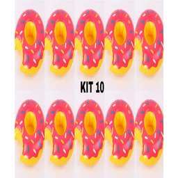 Boias Porta Copo Donuts Rosa Granulado - Kit 10 Unidades - 2