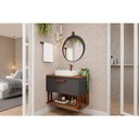 Ver imagem 1 de Conjunto Banheiro c/Espelho Duna/Lua 80cm Titaniumfreijo MGM