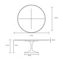 Ver imagem 2 de Mesa De Jantar Tulipa Saarinen Redonda 60 Cm Cor Branco