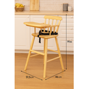 Ver imagem 3 de Cadeira de Alimentação Infantil em Madeira Maciça:natural/pinus
