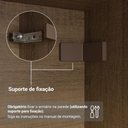 Ver mais imagens de Guarda-Roupa Solteiro com Pés 4 Portas Batentes Rustic/Crema/Rustic Venus Madesa