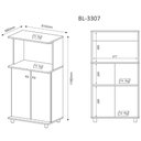 Ver imagem 4 de Balcão Multiuso 2 Portas com Espaço para Microondas BL3307 Branco