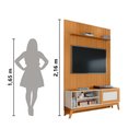 Ver imagem 6 de Rack Bancada Caribe com Painel para Tv até 55 Polegadas 1,35m Egeo Cedro/off White Edn