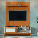 Ver imagem 2 de Rack Bancada Caribe com Painel para Tv até 55 Polegadas 1,35m Egeo Cedro/off White Edn