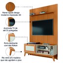 Ver imagem 4 de Rack Bancada Caribe com Painel para Tv até 55 Polegadas 1,35m Egeo Cedro/off White Edn
