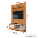 Ver imagem 4 de Rack Bancada Caribe com Painel para Tv até 55 Polegadas 1,35m Egeo Cedro/off White Edn