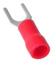 Ver imagem 1 de 500un Terminal Forquilha Garfo Pré Isolado Vermelho 1,5mm