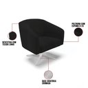 Ver imagem 5 de Cadeira Sala de Jantar Giratória Base Cromada Stella Linho D03 - D'Rossi Cor Preto