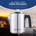 Ver imagem 2 de Elite Gourmet Percolador de Café Clássico 8 Xícaras para Fogão (inox/vidro)