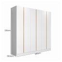 Ver imagem 7 de Guarda Roupa Línea MDF 240x230cm 6 Portas 4 Gavetas Branco/Peroba 1311