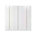 Ver imagem 4 de Guarda Roupa Línea MDF 240x230cm 6 Portas 4 Gavetas Branco/Peroba 1311
