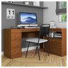 Mesa de Canto em L Escritório Computador Job Marrom Caemmun - 2
