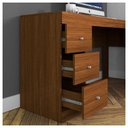 Ver imagem 3 de Mesa de Canto em L Escritório Computador Job Marrom Caemmun