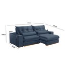 Ver imagem 2 de Sofá Retrátil e Reclinável 250 Cm Braço 25 Cm Lake Meu Sofá Online