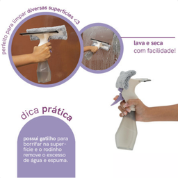 Limpa Vidros 3 em 1 com Rodo Spray e Reservatório Simplo - 4