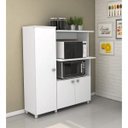 Ver imagem 1 de Balcão Multiuso para Forno e Micro-ondas 3 Portas Branco