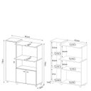 Ver imagem 4 de Balcão Multiuso para Forno e Micro-ondas 3 Portas Branco