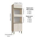 Ver imagem 5 de Cozinha Modulada Americana 6 Peças Greta Crema Megasul