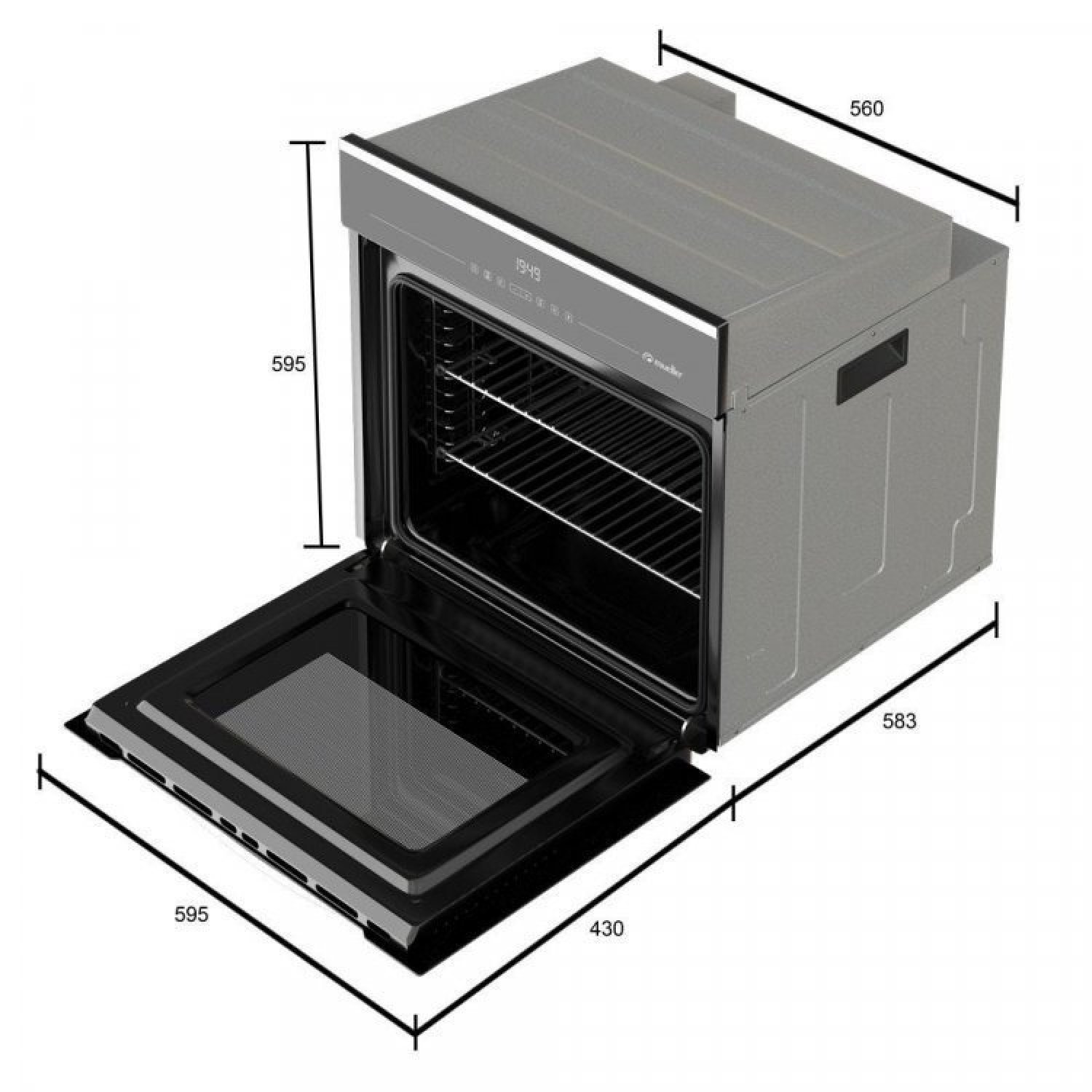 Conjunto Micro-ondas de Embutir 25l e Forno Elétrico Digital de Embutir 68l Mueller - 15