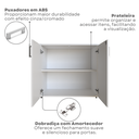 Ver imagem 6 de Conjunto de Mesa com Armário de Escritório, Armário Aéreo e 3 Prateleiras 170cm Branco