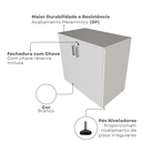Ver imagem 5 de Conjunto de Mesa com Armário de Escritório, Armário Aéreo e 3 Prateleiras 170cm Branco