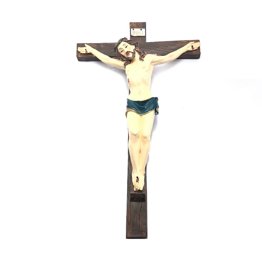 Crucifixo de Parede Resina Linha Premium Grande 40 Cm | MadeiraMadeira