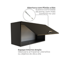 Ver mais imagens de Conjunto de Mesa com Armário de Escritório, Armário Aéreo e 3 Prateleiras 170cm Preto