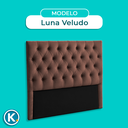 Ver imagem 5 de Cabeceira Estofada Queen Luna Nature Veludo Cafe 158x136