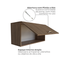 Ver mais imagens de Conjunto de Mesa com Armário de Escritório, Armário Aéreo e 3 Prateleiras 170cm Carvalho Mel Bege