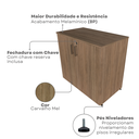 Ver imagem 5 de Conjunto de Mesa com Armário de Escritório, Armário Aéreo e 3 Prateleiras 170cm Carvalho Mel Bege